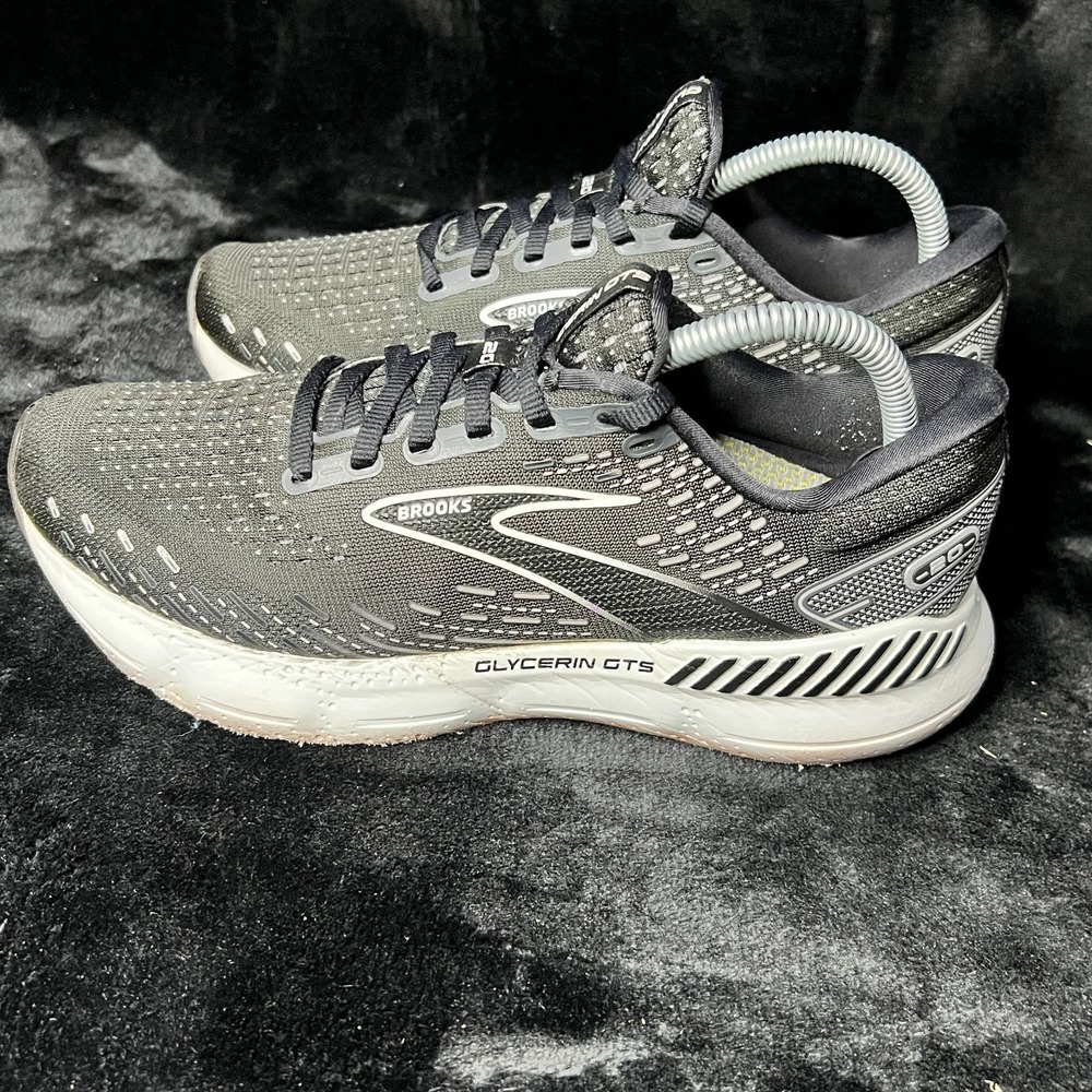 Brooks Glycerin GTS 20 1203701B059 Women 8.5 B Running Shoes Black White Sneaker